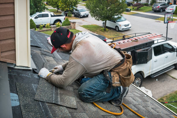 Professional Roofing technician working in Amberson, PA